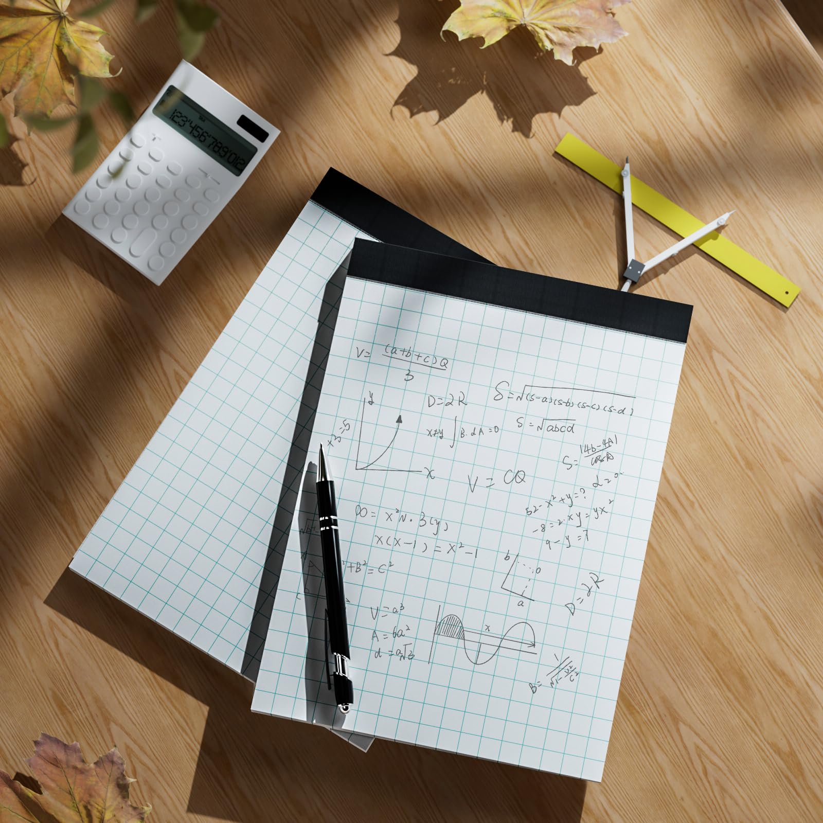 Amazon | AILZFEI 四方眼罫線グラフ用紙パッド、50枚入り8パック